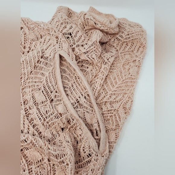CHICO'S TRAVELERS COLLECTION LACEY STITCH SLEEVELESS CARDIGAN PINK WOMEN S/M - Picture 13 of 15